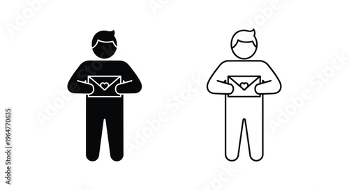 Drone pilots in black and white Vector