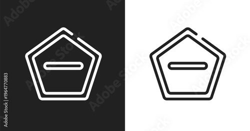 Do not enter icon. Linear black, white icon from transport collection. Outline do not enter vector. Thin line symbol isolated on white and black background