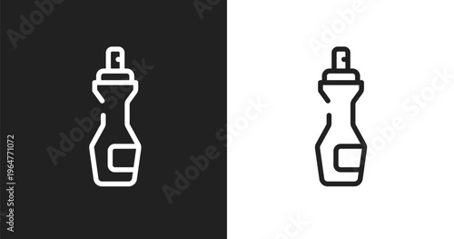 Insect repellent icon. Linear black, white icon from car wash collection. Outline insect repellent vector. Thin line symbol isolated on white and black background