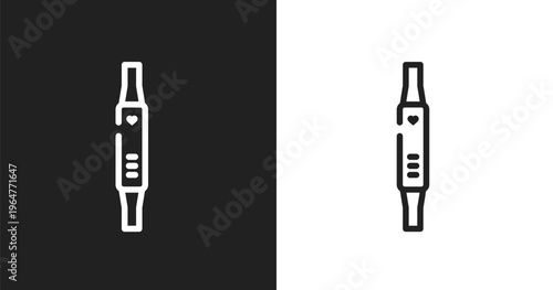 Fitness watch icon. Linear black, white icon from active lifestyle collection. Outline fitness watch vector. Thin line symbol isolated on white and black background