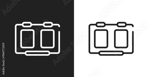 Score board icon. Linear black, white icon from soccer collection. Outline score board vector. Thin line symbol isolated on white and black background