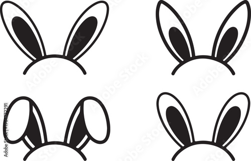 Collection of Cute Bunny Ear Headbands for Easter and Costume Play