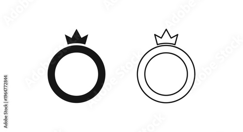 Crown jewelry rings Vector