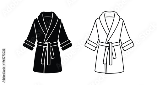Black and white robe illustration Vector