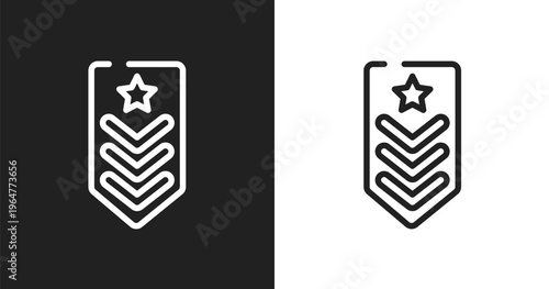 Explosive icon. Linear black, white icon from military badges collection. Outline explosive vector. Thin line symbol isolated on white and black background
