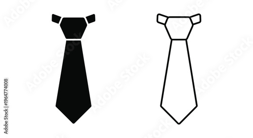 Black and white tie vector illustration Vector