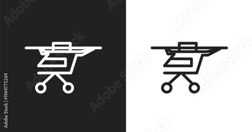 Air taxi icon. Linear black, white icon from taxi service collection. Outline air taxi vector. Thin line symbol isolated on white and black background