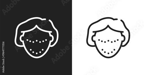 Botox icon. Linear black, white icon from beautiful collection. Outline botox vector. Thin line symbol isolated on white and black background