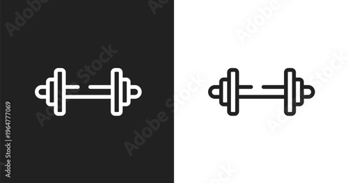 Weightlift icon. Linear black, white icon from beautiful collection. Outline weightlift vector. Thin line symbol isolated on white and black background