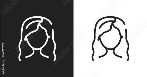 Modern haicut icon. Linear black, white icon from beautiful collection. Outline modern haicut vector. Thin line symbol isolated on white and black background
