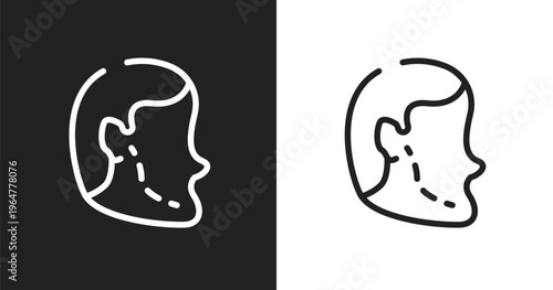 Implant icon. Linear black, white icon from plastic surgery collection. Outline implant vector. Thin line symbol isolated on white and black background