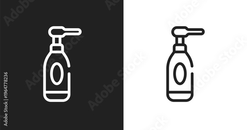 Cleansing icon. Linear black, white icon from beauty collection. Outline cleansing vector. Thin line symbol isolated on white and black background