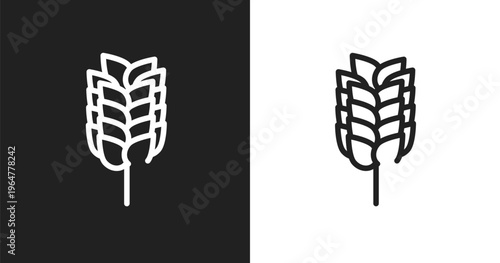 Birch whisk icon. Linear black, white icon from sauna collection. Outline birch whisk vector. Thin line symbol isolated on white and black background