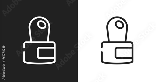 Cuticle icon. Linear black, white icon from make up collection. Outline cuticle vector. Thin line symbol isolated on white and black background