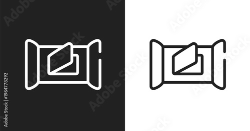 Wet wipes icon. Linear black, white icon from make up collection. Outline wet wipes vector. Thin line symbol isolated on white and black background