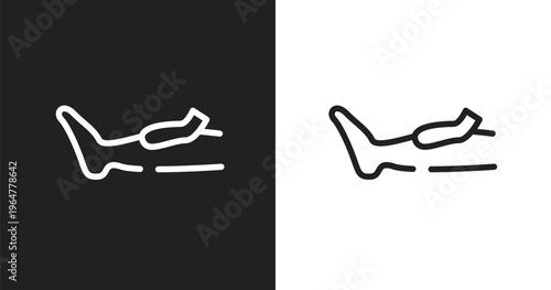 Waxing icon. Linear black, white icon from hairdressing and barber shop collection. Outline waxing vector. Thin line symbol isolated on white and black background