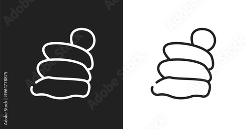 Snail slime icon. Linear black, white icon from cosmetics collection. Outline snail slime vector. Thin line symbol isolated on white and black background