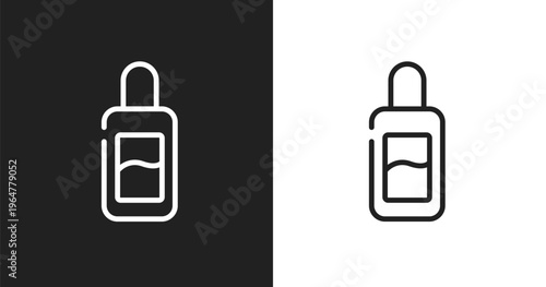 Makeup remover icon. Linear black, white icon from beauty collection. Outline makeup remover vector. Thin line symbol isolated on white and black background