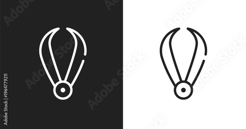 Pluck icon. Linear black, white icon from pretty collection. Outline pluck vector. Thin line symbol isolated on white and black background