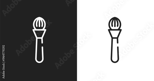 Make icon. Linear black, white icon from beauty collection. Outline make vector. Thin line symbol isolated on white and black background