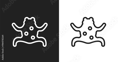 Tropical frop icon. Linear black, white icon from free animals collection. Outline tropical frop vector. Thin line symbol isolated on white and black background