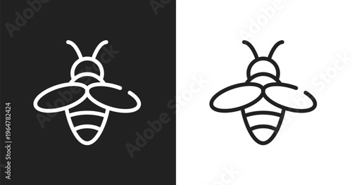 Beekeeper icon. Linear black, white icon from spring collection. Outline beekeeper vector. Thin line symbol isolated on white and black background