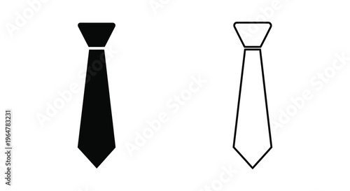 Black and white tie illustrations for fashion design Vector