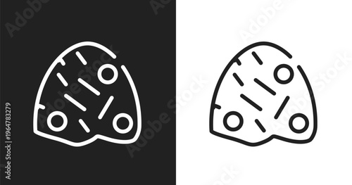 Anthill icon. Linear black, white icon from wildlife collection. Outline anthill vector. Thin line symbol isolated on white and black background