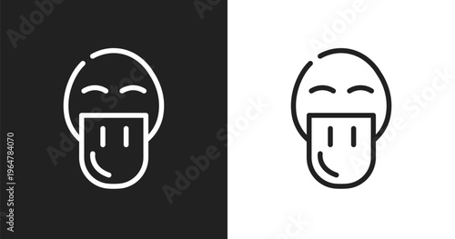 Platypus icon. Linear black, white icon from animals collection. Outline platypus vector. Thin line symbol isolated on white and black background