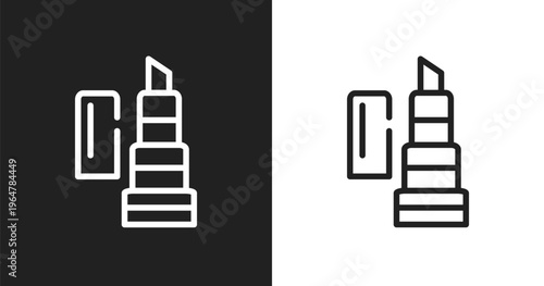 Balm icon. Linear black, white icon from pet grooming collection. Outline balm vector. Thin line symbol isolated on white and black background