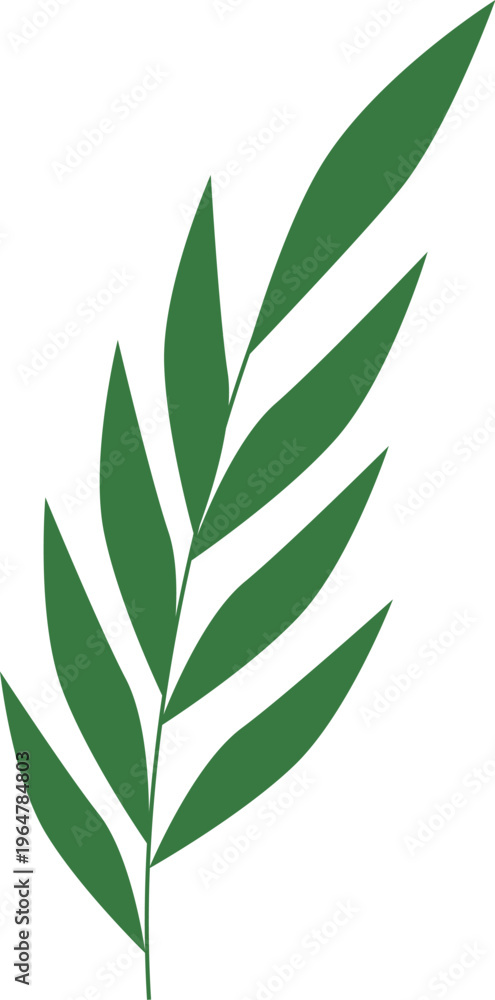 Obraz premium Leaf Stem Silhouette Botanical