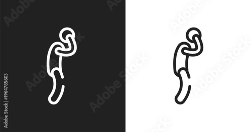 Depressed icon. Linear black, white icon from jobless collection. Outline depressed vector. Thin line symbol isolated on white and black background