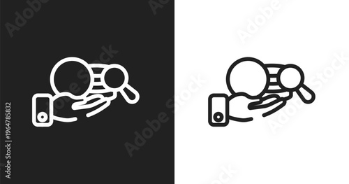 Corruption icon. Linear black, white icon from law & justice collection. Outline corruption vector. Thin line symbol isolated on white and black background