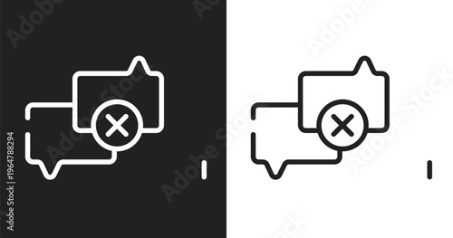 Calm icon. Linear black, white icon from chat collection. Outline calm vector. Thin line symbol isolated on white and black background