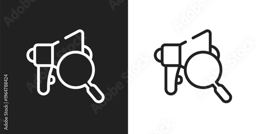 Expertise icon. Linear black, white icon from marketing & growth collection. Outline expertise vector. Thin line symbol isolated on white and black background