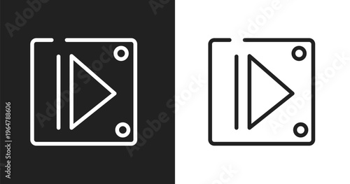 Controls icon. Linear black, white icon from essentials collection. Outline controls vector. Thin line symbol isolated on white and black background