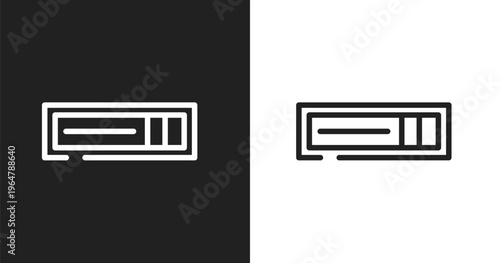 Hdmi icon. Linear black, white icon from television collection. Outline hdmi vector. Thin line symbol isolated on white and black background