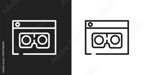 Scammer icon. Linear black, white icon from notification collection. Outline scammer vector. Thin line symbol isolated on white and black background