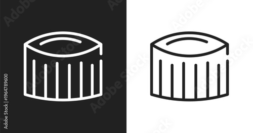 Zoetrope icon. Linear black, white icon from cinema collection. Outline zoetrope vector. Thin line symbol isolated on white and black background