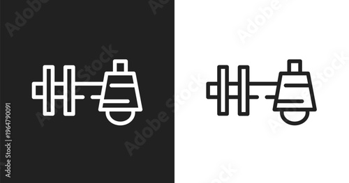 Car sump icon. Linear black, white icon from car parts collection. Outline car sump vector. Thin line symbol isolated on white and black background