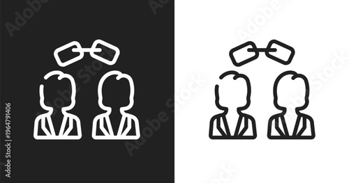 Affiliate link icon. Linear black, white icon from general collection. Outline affiliate link vector. Thin line symbol isolated on white and black background