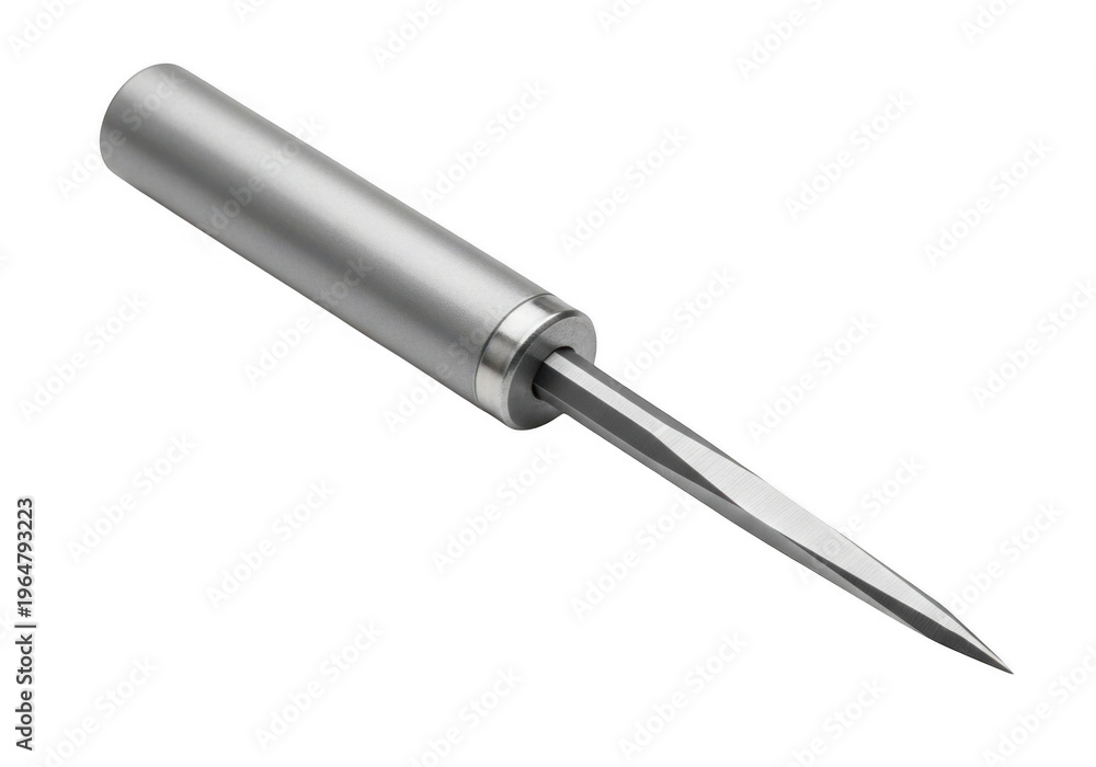 Fototapeta premium A metal tool with a sharp pointy tip isolated on transparent background