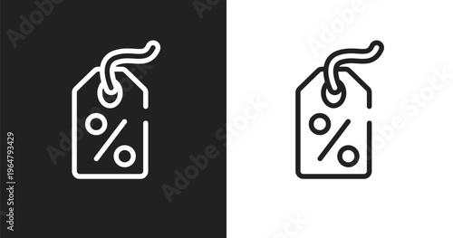 Bargain icon. Linear black, white icon from law and justice collection. Outline bargain vector. Thin line symbol isolated on white and black background