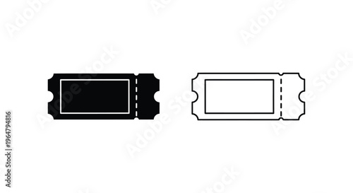 Black and white ticket stubs Vector