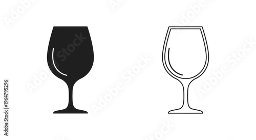 Wine glass icon set Vector