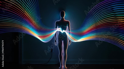 Exploring the role of artificial intelligence in understanding human form and energy in a dark space