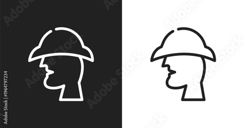 Sherlock holmes icon. Linear black, white icon from literature collection. Outline sherlock holmes vector. Thin line symbol isolated on white and black background
