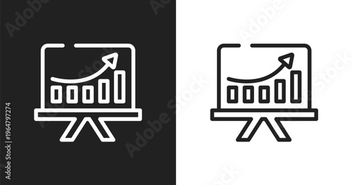 Pitch icon. Linear black, white icon from rugby collection. Outline pitch vector. Thin line symbol isolated on white and black background