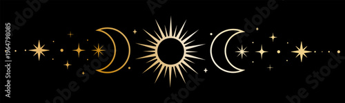 Detailed design of sun and moon symbols 