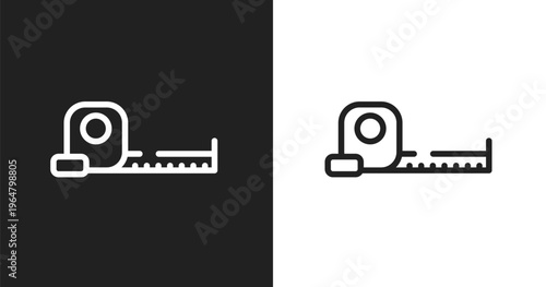 Open scale icon. Linear black, white icon from toolbox collection. Outline open scale vector. Thin line symbol isolated on white and black background